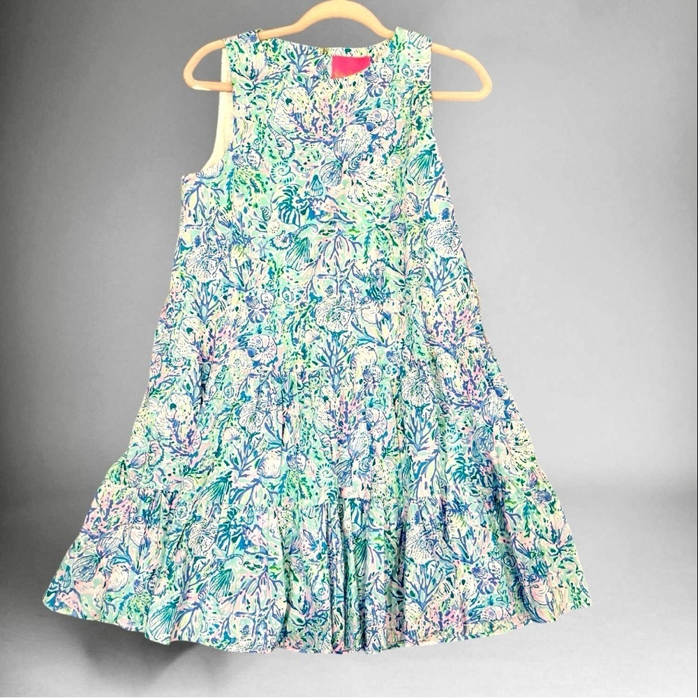 NWT Lilly Pulitzer Trina Dress Surf Blue Soleil It On Me Size Extra Small - Picture 6 of 6